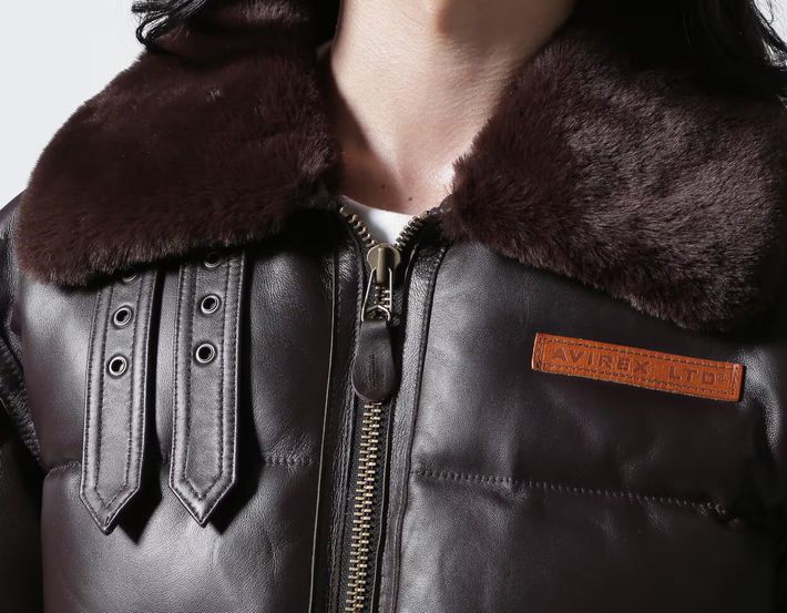 楽天市場】【羊革 シープスキン】AVIREX 本革 B-3 ダウンジャケット