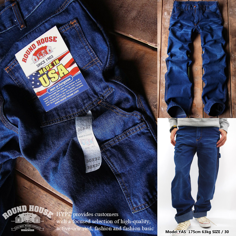 楽天市場】ROUND HOUSE ジーンズ デニムペインターパンツ メンズ 正規