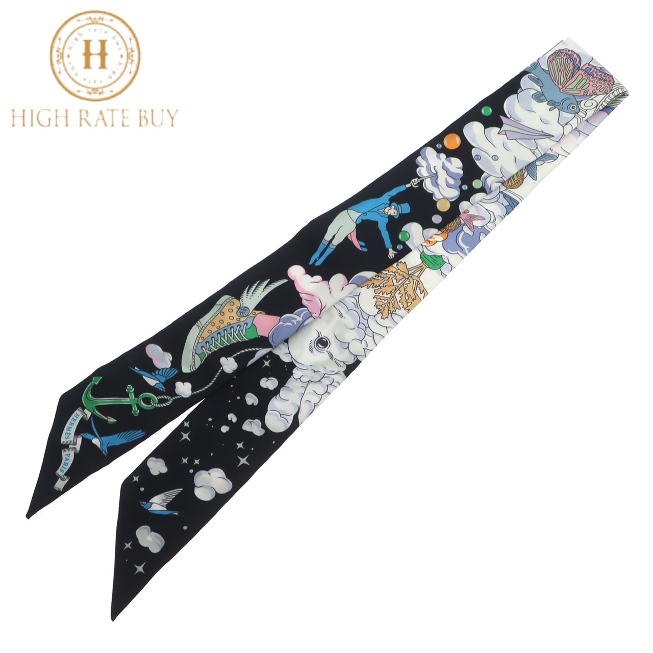 楽天市場】【新品】HERMES エルメス Twilly ツイリー Sur Mon Nuage 私