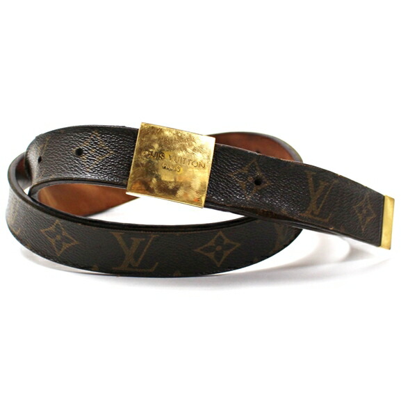 楽天市場】ルイヴィトン ベルト モノグラム サンチュール キャレ M6800