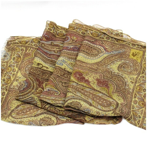 楽天市場】エトロ 長方形 大判 スカーフ ストール ブラウン ペイズリー