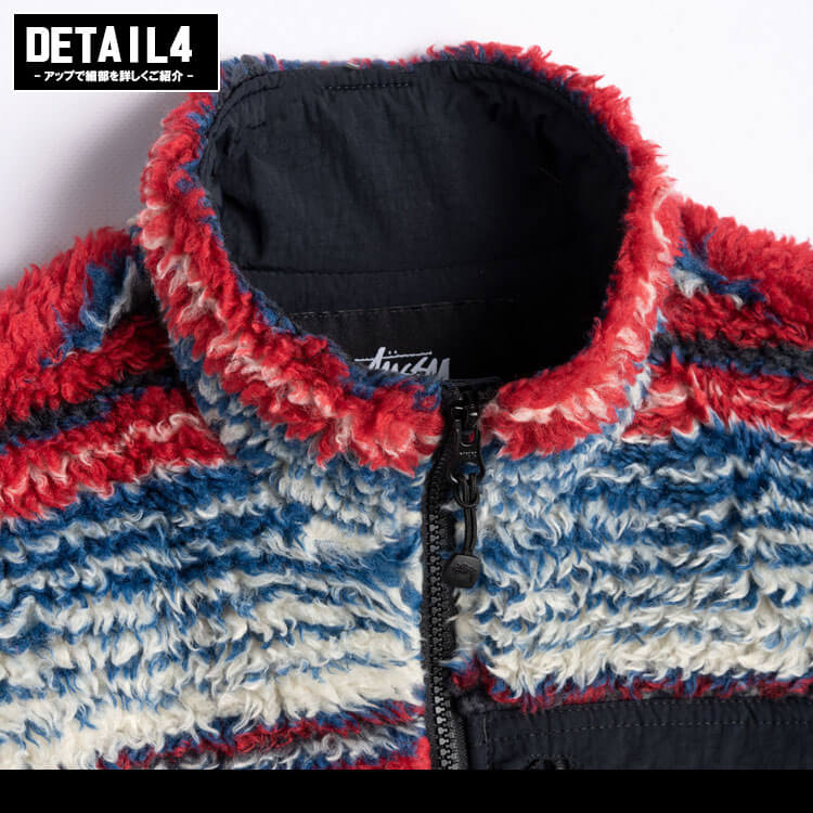 楽天市場】ステューシー STUSSY フリース ベスト Striped Sherpa Vest