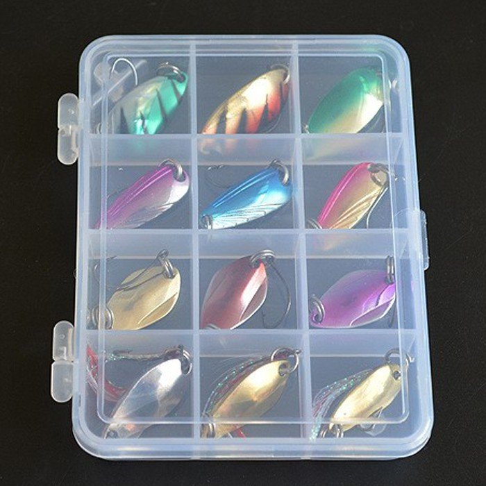 楽天市場】スプーン ルアー 12個セット ケース付 2.5g 3g 3.5g 釣り