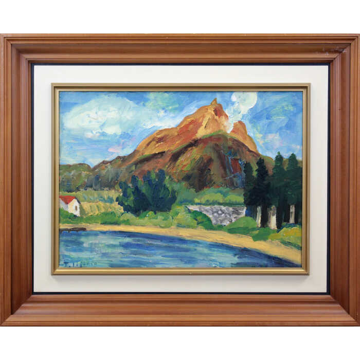 楽天市場】絵画 飯島庸行 油絵・油彩画 『昭和新山』 山 木 湖 自然