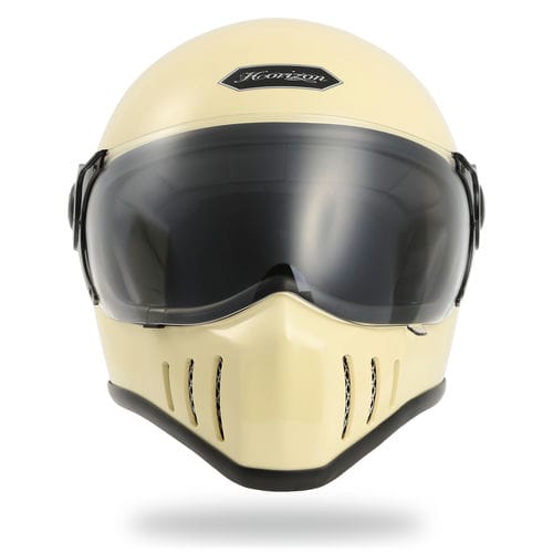 楽天市場】フルフェイス へルメット バイク ビンテージ クリーム
