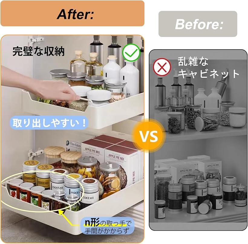 楽天市場】キッチン収納引き出し シンク下収納 洗面所収納 炊飯器