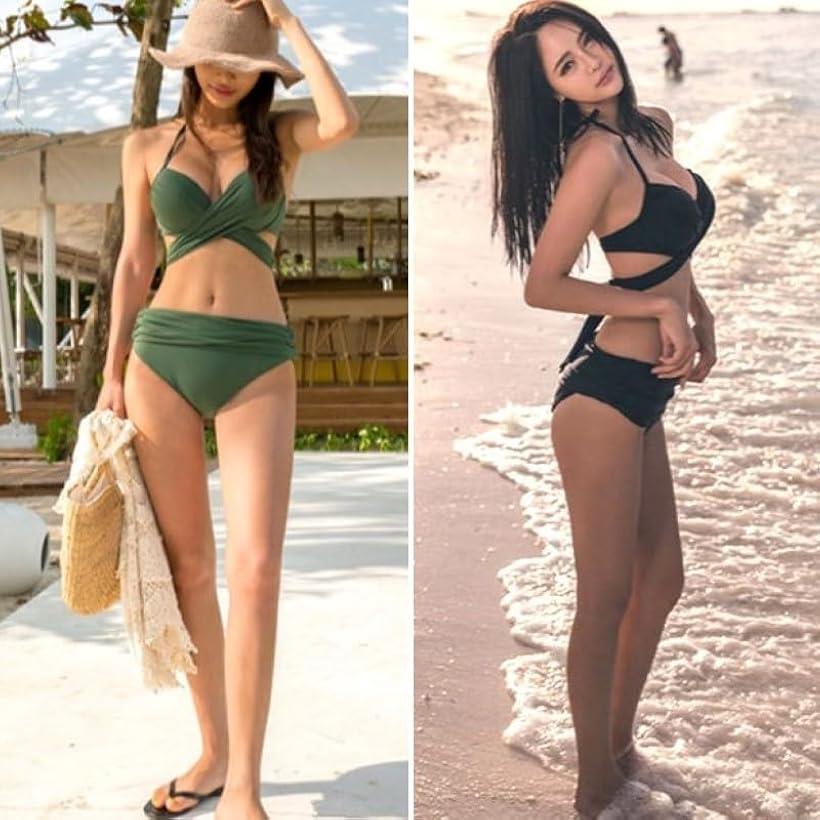 楽天市場】ビキニ セット 水着 ホルターネック クロス カシュクール