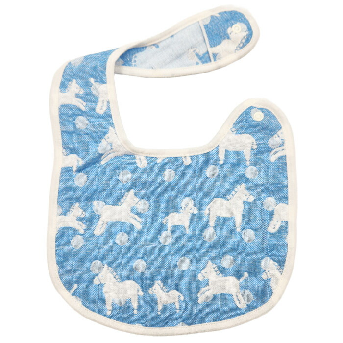 楽天市場】ウマ柄ベビースタイ 無撚糸・柔らかガーゼ フラッフィー