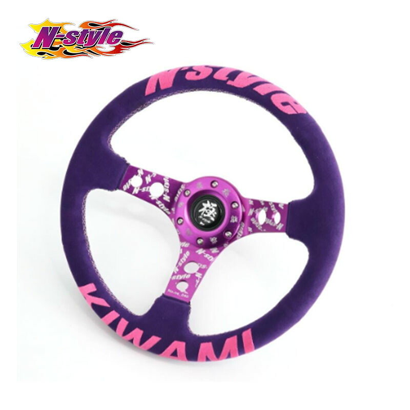 楽天市場】33cm パープル ピンク 極ステアリング エヌスタイル N-STYLE