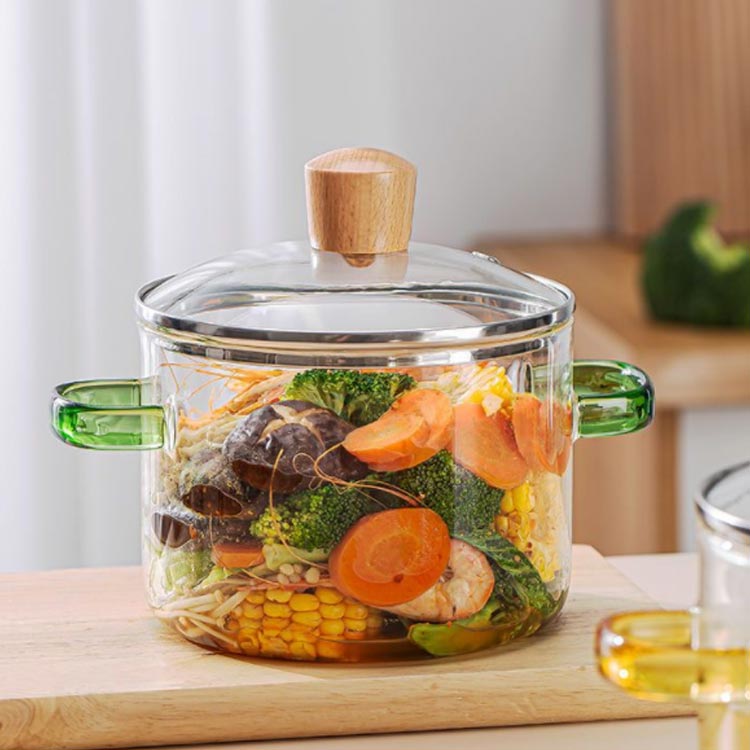 楽天市場】食材が見えるガラス鍋 深型 ガラス製 両手鍋 ガラス鍋 耐熱