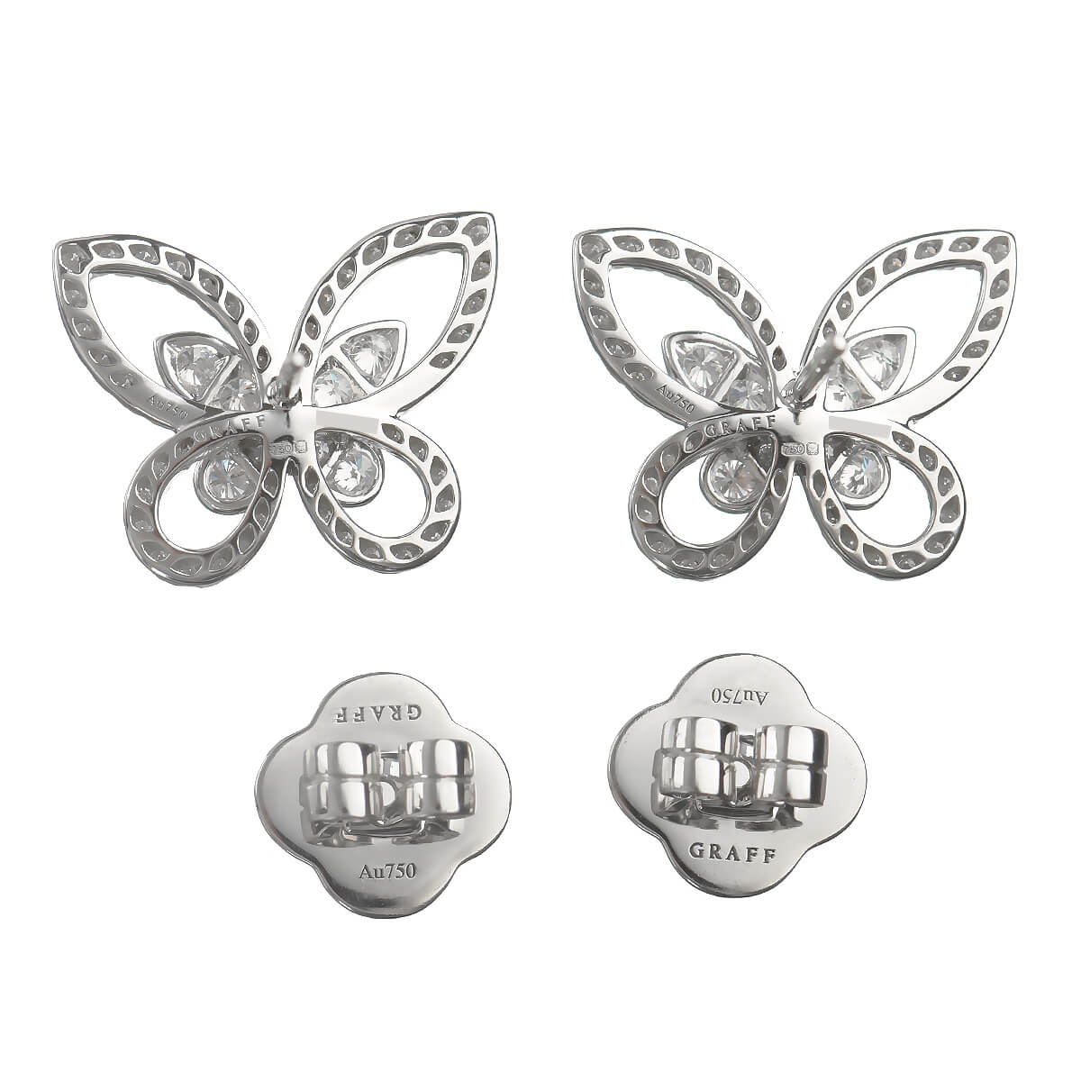 楽天市場】グラフ GRAFF バタフライ シルエット ダイヤ ピアス RGE879