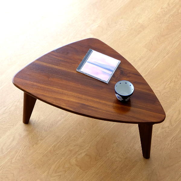 楽天市場】ローテーブル おしゃれ 木製 三角 チーク材 無垢材 天然木