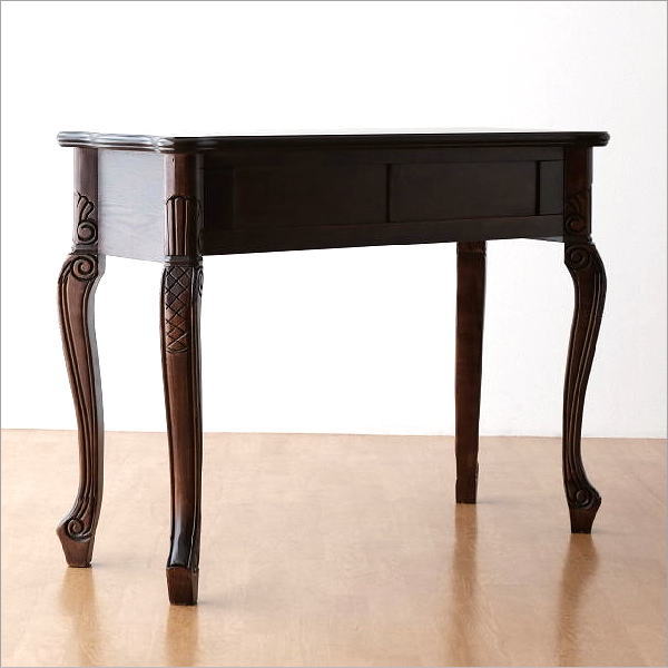 楽天市場】デスク 机 アンティーク調 木製 スリム 薄型 パソコンデスク