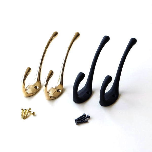 楽天市場】フック 壁 壁掛け シンプル おしゃれ ブラス スリム 大きめ