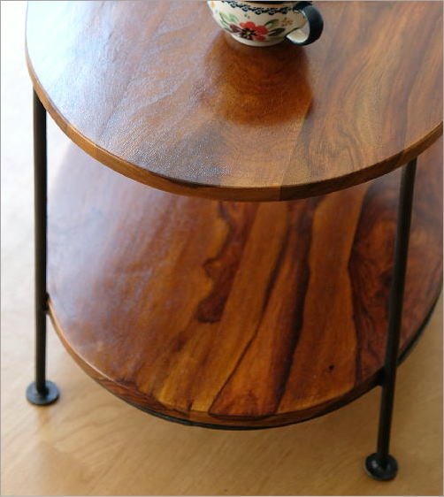 楽天市場】リビングテーブル おしゃれ 木製 アイアン 丸型 楕円形 ロー