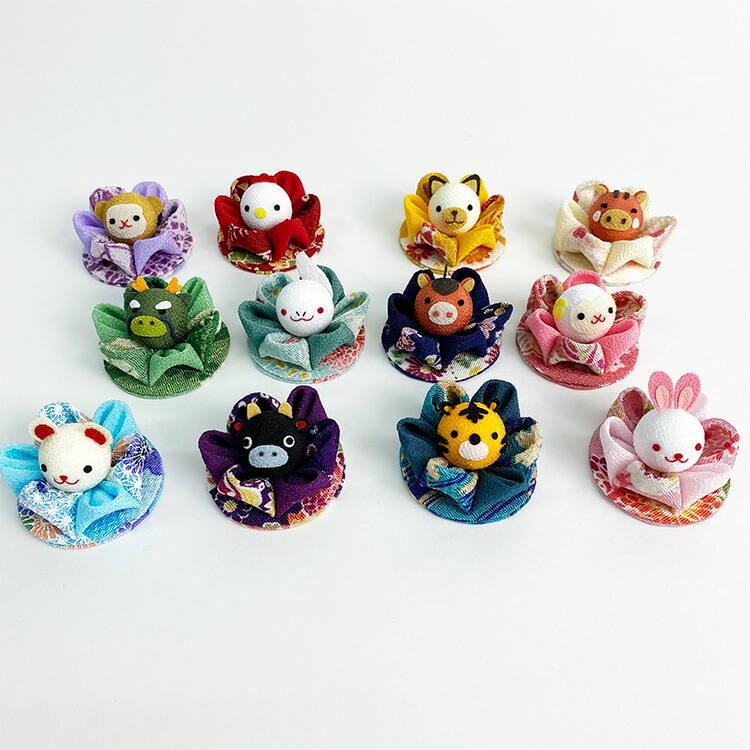 楽天市場】【受注生産品】干支 つまみ細工[干支/セット つまみ花の手