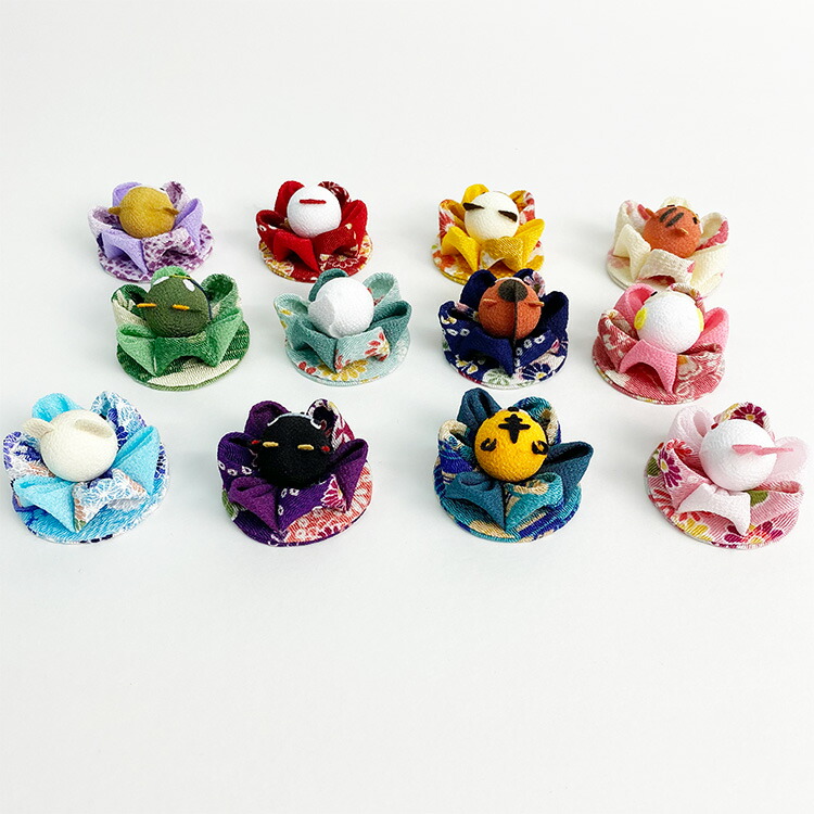 楽天市場】【受注生産品】干支 つまみ細工[干支/セット つまみ花の手