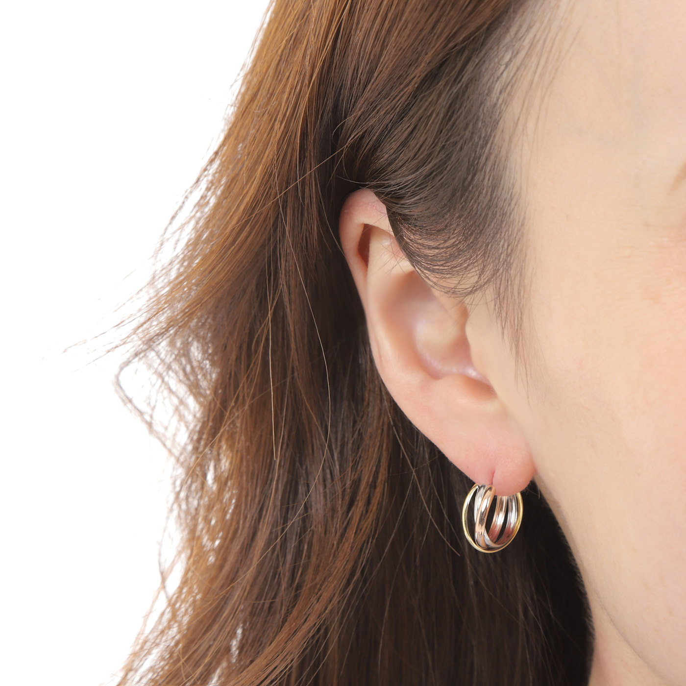 楽天市場】フープ ピアス スリーカラー K18 K14 3色 両耳 ゴールド