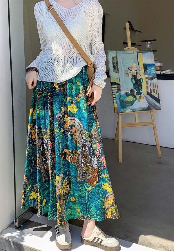 楽天市場】スカート マキシスカート ロングスカート エスニック柄