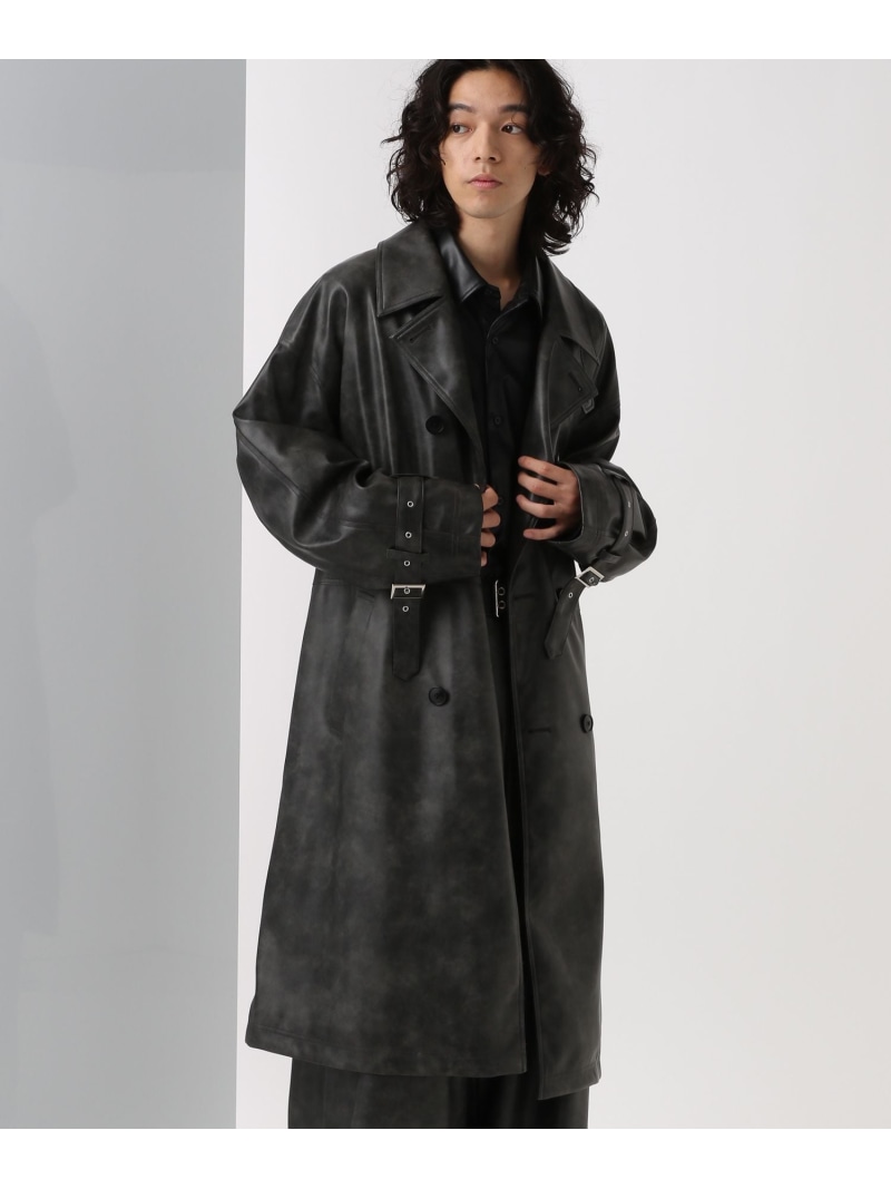 楽天市場】【SALE／21%OFF】レザートレンチコート HARE ハレ トップス