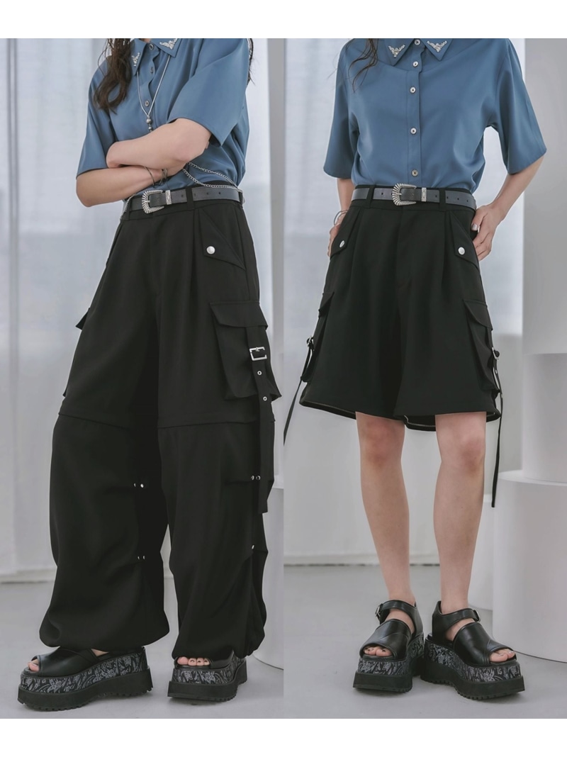 楽天市場】マルチWAYワイドカーゴパンツ HARE ハレ パンツ その他の