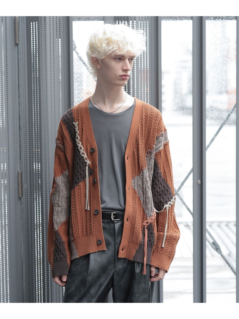 楽天市場】ハイショクステッチニットカーディガン HARE ハレ トップス