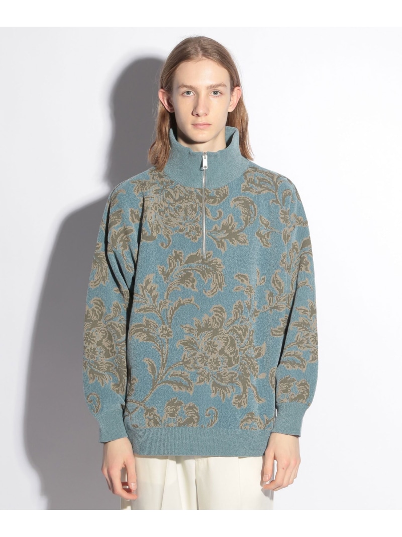 楽天市場】レトロフラワーモールハーフZIPニット HARE ハレ トップス