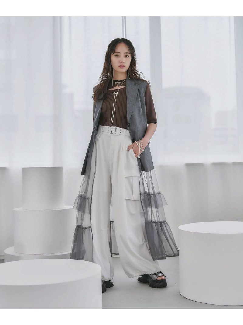 楽天市場】2WAYトロミワイドカーゴパンツ HARE ハレ パンツ その他の