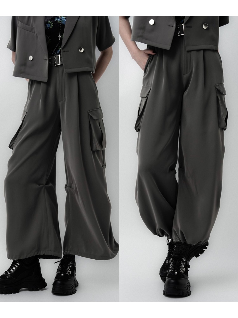 楽天市場】2WAYトロミワイドカーゴパンツ HARE ハレ パンツ その他の