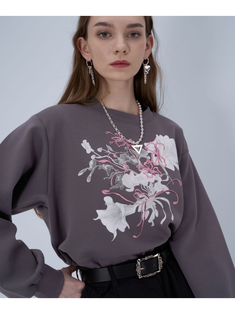 楽天市場】Flowerシシュウスウェット HARE ハレ トップス スウェット