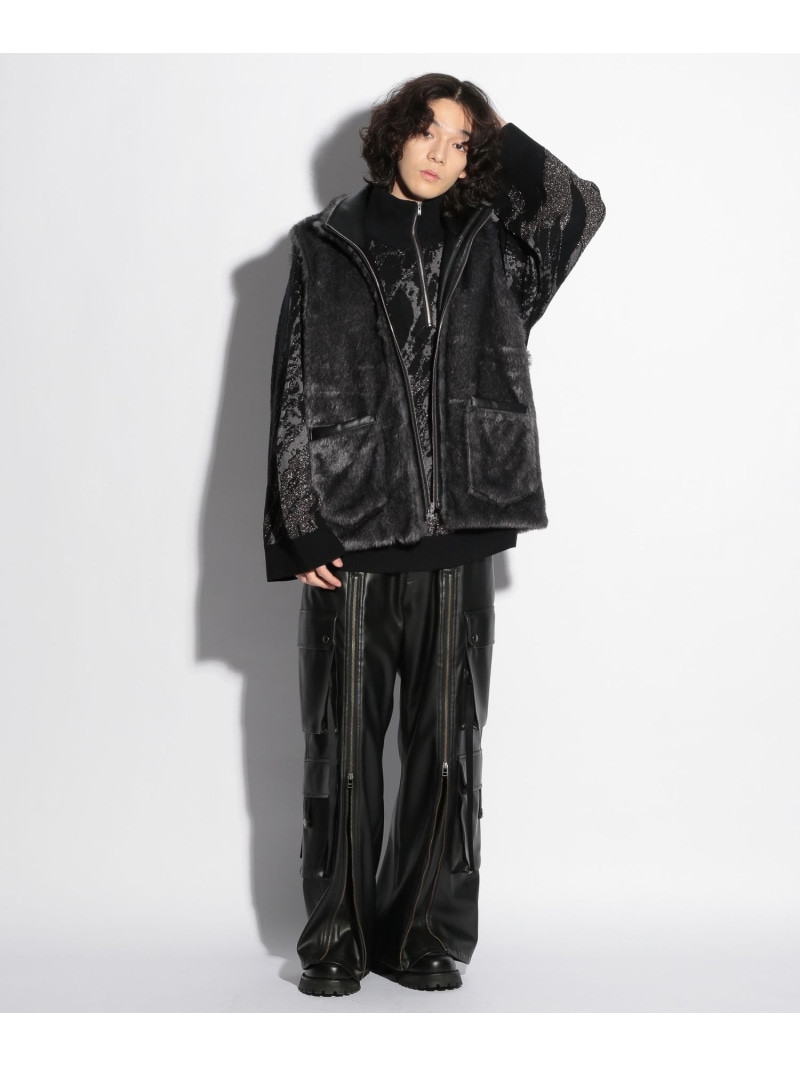 楽天市場】【SALE／18%OFF】ラメストーンガラハーフZIPニット HARE