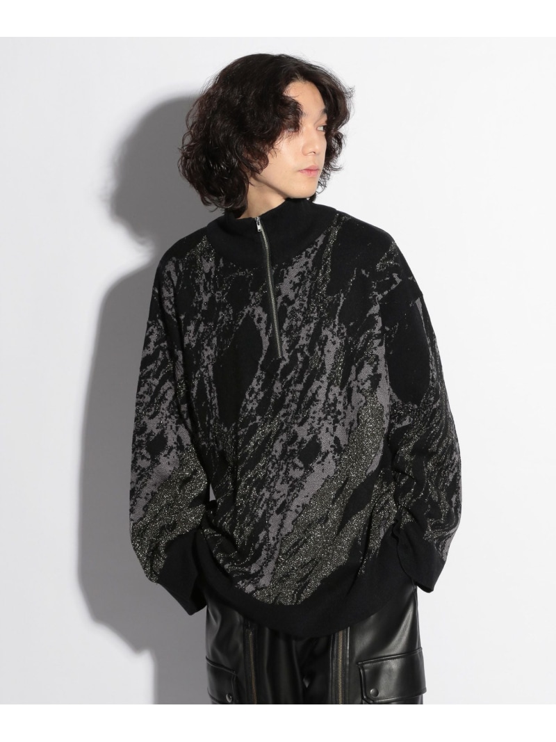 楽天市場】【SALE／18%OFF】ラメストーンガラハーフZIPニット HARE