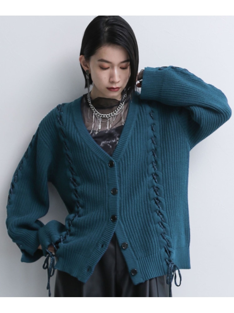 楽天市場】レースアップデザインカーディガン HARE ハレ トップス