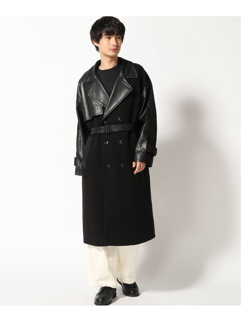 楽天市場】(M)WT/Fレザーキリカエトレンチ HARE ハレ ジャケット