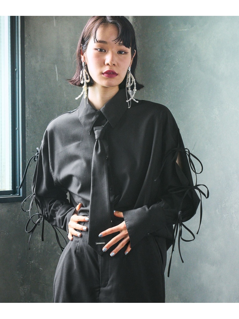 楽天市場】【EDGY MODE】ネクタイツキリボンシャツ HARE ハレ トップス