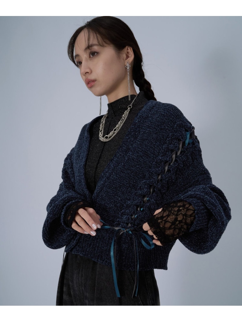 楽天市場】モールレースアップカーディガン HARE ハレ トップス