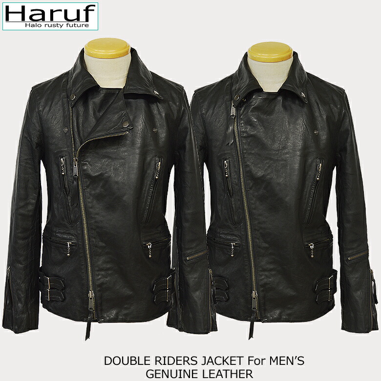 楽天市場】馬革 ライダースジャケット ダブル レザージャケット 革
