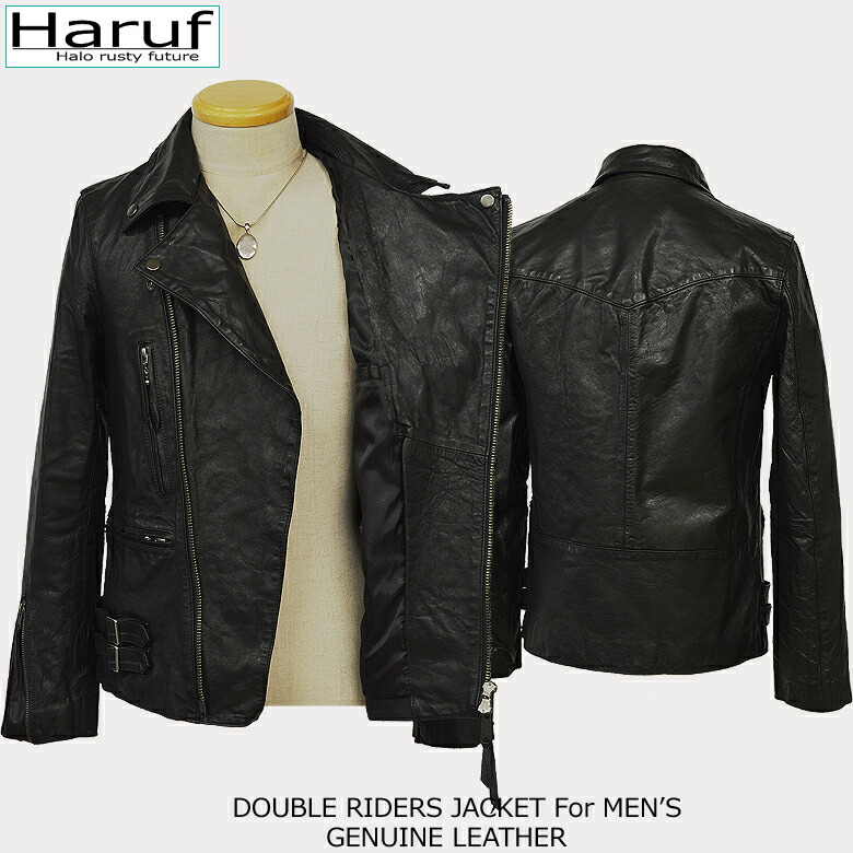 楽天市場】馬革 ライダースジャケット ダブル レザージャケット 革