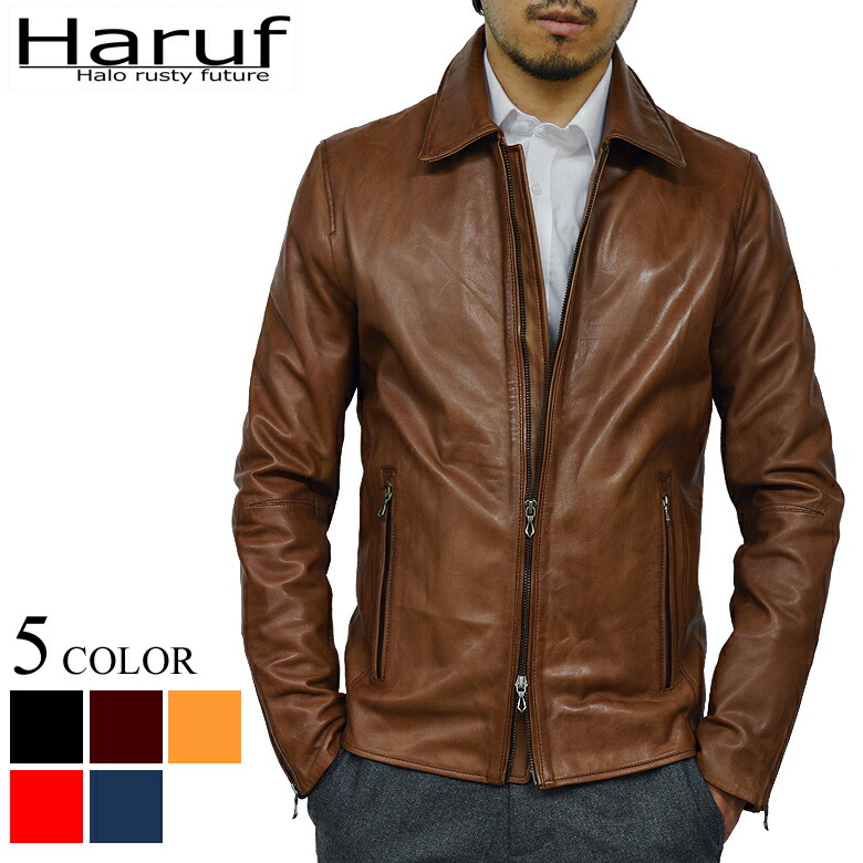 楽天市場】ラムレザーライダースジャケット 革ジャン レザージャケット