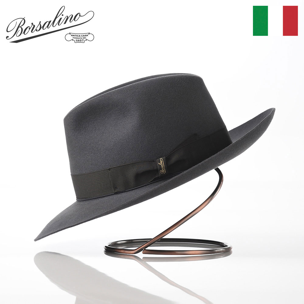 楽天市場】Borsalino ボルサリーノ 中折れハット フェルト帽 つば広 秋