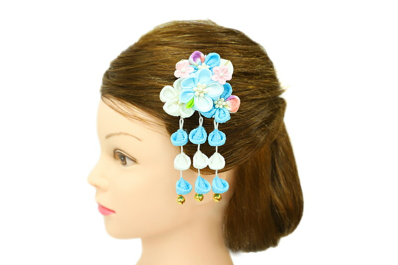 楽天市場】七五三 髪飾り 三歳 七歳 日本髪 つまみ細工 花 2点セット