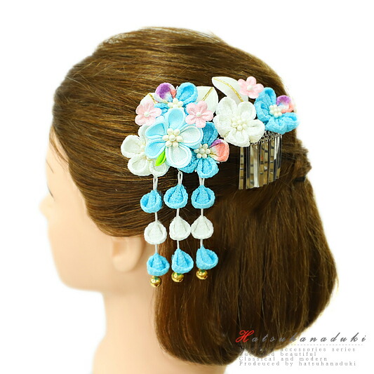 楽天市場】七五三 髪飾り 三歳 七歳 日本髪 つまみ細工 花 2点セット