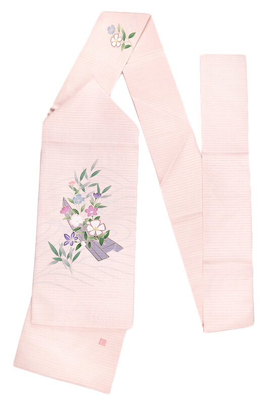 楽天市場】夏物 名古屋帯 九寸 夏帯 十日町友禅 塩瀬 秀美 絽 ピンク