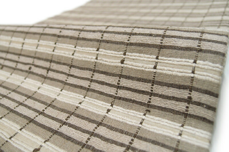 楽天市場】袋帯 正絹 野蚕シルク 紬 手紡ぎ 生成り ライトベージュ