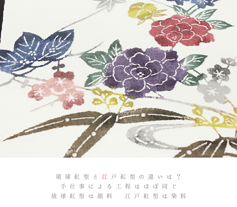 楽天市場】名古屋帯 江戸紅型 紅型染 和染紅型 浜紬 浜つむぎ 網織紬