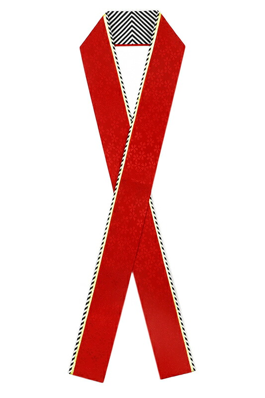 楽天市場】重ね衿 振袖 伊達衿 正絹 赤 渋赤 白 ゴールド 花 桜 小花