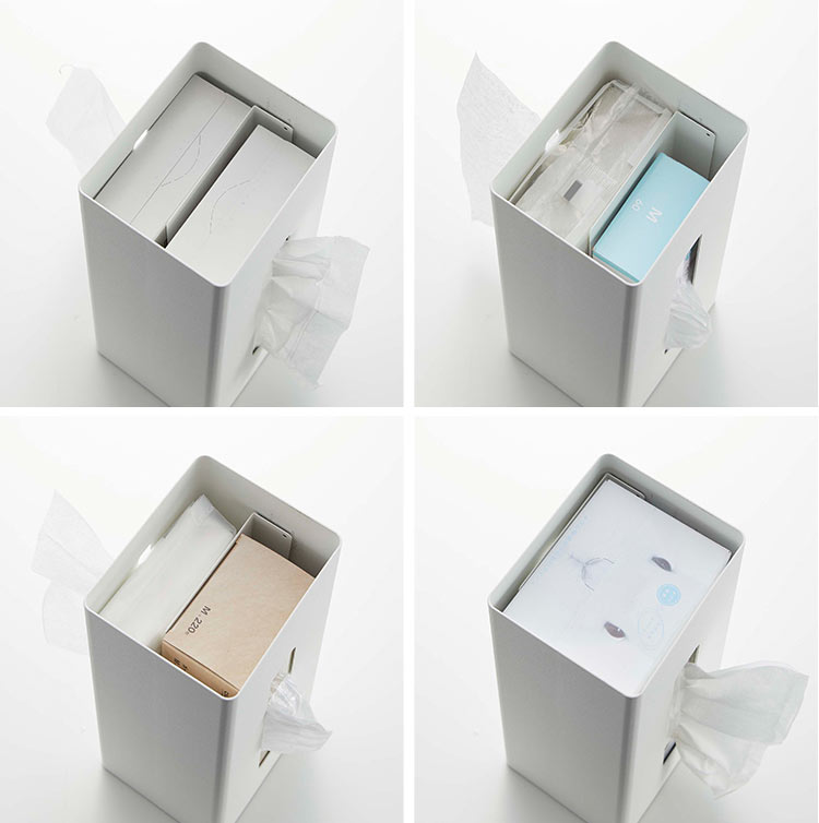 楽天市場】両面ティッシュケース 縦型 山崎実業 RIN リン 立つ