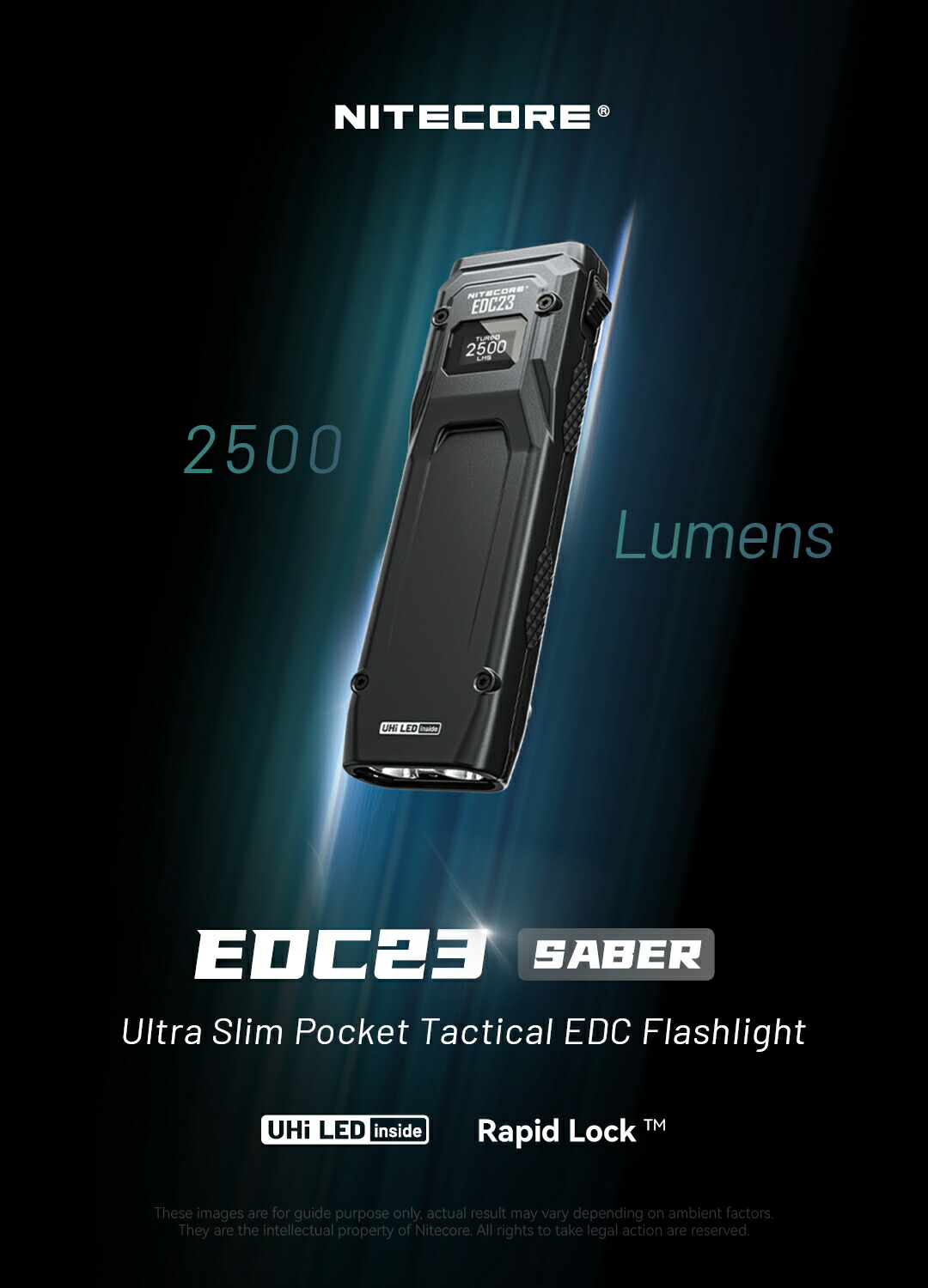 楽天市場】Nitecore EDC23 ウルトラスリム フラッシュライト 2500