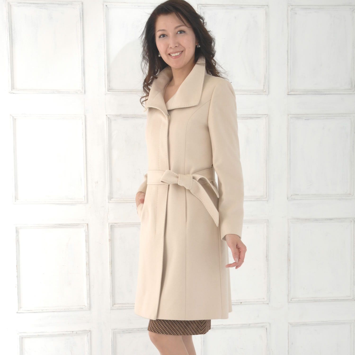 楽天市場】【 30％OFFクーポン】スタンド コート カシミヤ コート