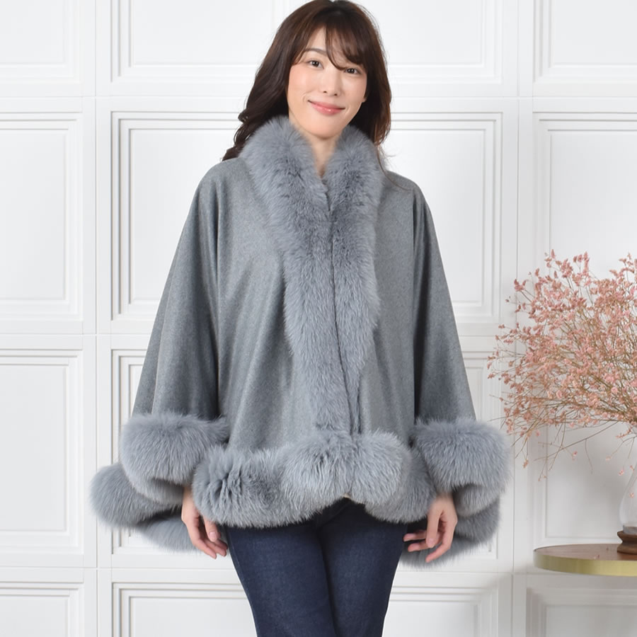 楽天市場】【 30％OFFクーポン】日本製 カシミヤ 100％ ケープ SAGA